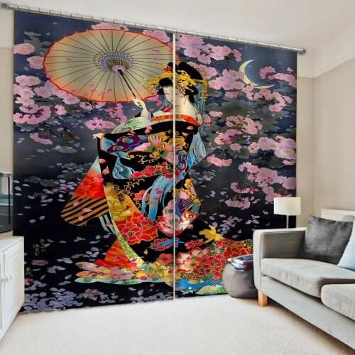 Chinese curtains Customized 3D Blackout Curtains Living Room Bedroom Hotel Window curtains 3d curtains