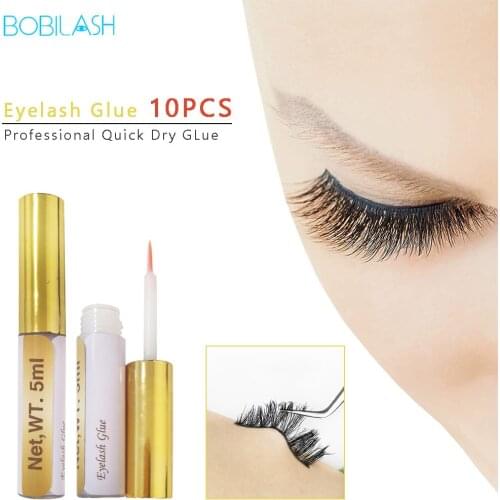 10PCS Professional Quick Dry Eyelash Glue For Eyelash Extention Lasting Waterproof Beauty Lashes Glue Makeup Tools