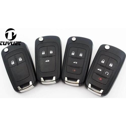 Folding Flip Remote Key Shell 2 3 4 5 Buttons For Chevrolet Cruze Aveo Replacement Key Case