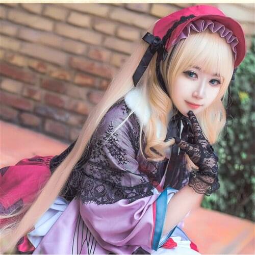 Anime Rozen Maiden Cosplay Costume Shin Ku/reiner Rubin Cosplay Costumes Halloween Clothes For Women Kimono Set With Hat
