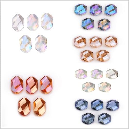 Crystal 15pcs Cute Oval Faceted DIY Jewelry Making Wholesale Bulk 18mm Findings Glass Charms Beads Craft Spacer Oblong