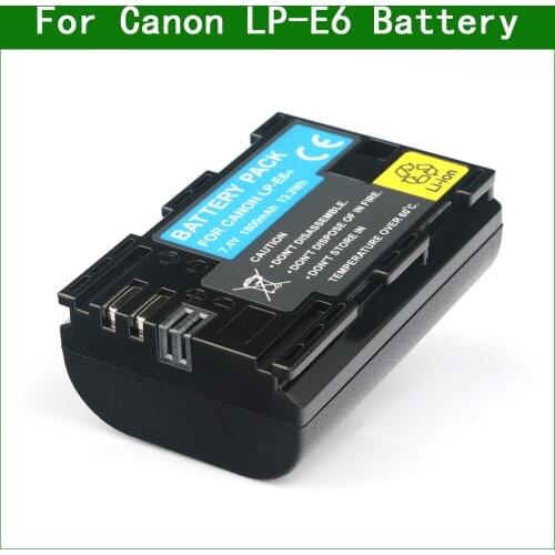 LP-E6 LP-E6N Digital Camera Battery For Canon EOS 5DS, 5D Mark II, 6D, 7D, 60D, 70D, 80D, 90D, 7D SV, 7D Mark II, 5D Mark III