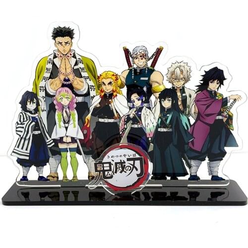 Love Thank You Demon Slayer Kimetsu no Yaiba Hashira Giyuu Muichirou Shinob acrylic stand figure model plate holder cake topper
