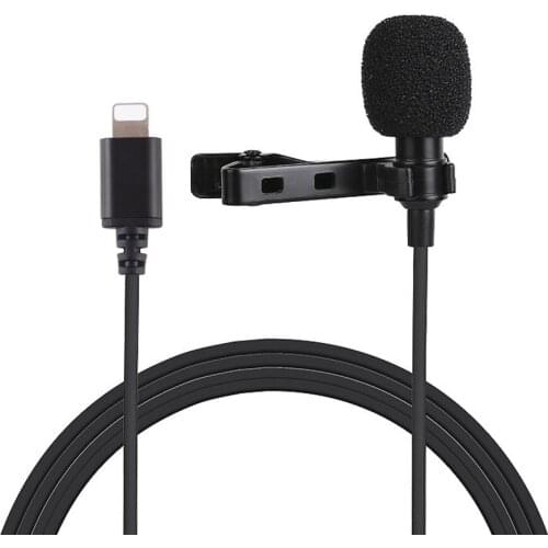Portable 3.5mm Port Clip-On Microphone 1.5m Wire Length Mini Size Mobile Phone Karaoke Recording Microphone