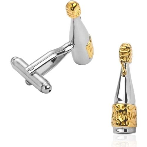 Mens fashion brand The wine bottle Cufflinks French shirt Cuff links 5 pair copper material for wholesale and retail packagi