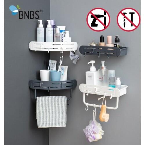 BNBS Bathroom Wall Shelf Organizer Shelves In The Bathroom Rack Accessories Products Corner Shower Caddy Shelf Shampoo Holder