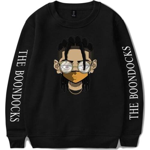 New Hip Hop Pullovers The Boondocks Cartoon Sweatshirt Men Women Streetwear Fashion Oversize Hoodies Casual Trend Sweatshirt