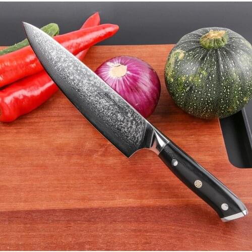 Mokithand 8 inch Damascus Chef Knives Sharp VG10 Japanese 67 layer Kitchen Knife Profession Japan Steel Knife with G10 Handle