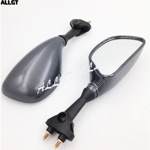 Pair OEM Replacement Mirrors Fit for Kawasaki ZX636 2003-2004 ZX6RR 2003-2006 Carbon