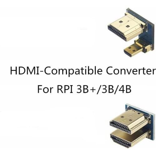 1080P HDMI-Compatible Converter Micro-HD Adapter for Raspberry Pi 3/4 HD 5 inch LCD Touchscreen Display Connector