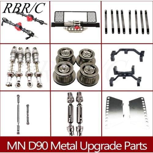 RBR/C MN D90 Off-Road Climbing Four-Wheel Drive RC Remote Control Car Metal Upgrade Fittings Parts Steel Tooth Bridge Assembly
