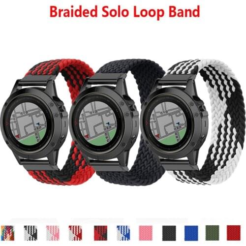 Fenix 6X/Fenix 5X QuickFit Watch Strap 26mm 22mm nylon Loop band for Garmin Fenix 5 plus 6 Pro 3 HR Forerunner 935/945 D2 Bravo