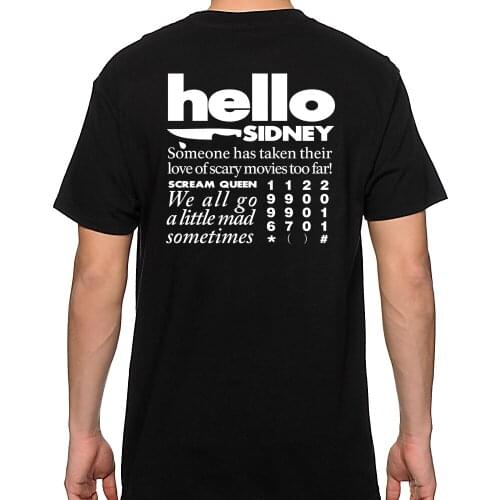 Scream Movie Quotes Print Men T-Shirt Horror Movie Funny T Shirts Casual Cotton Streetwear Tee Halloween Shirt 90s Fashion Tops