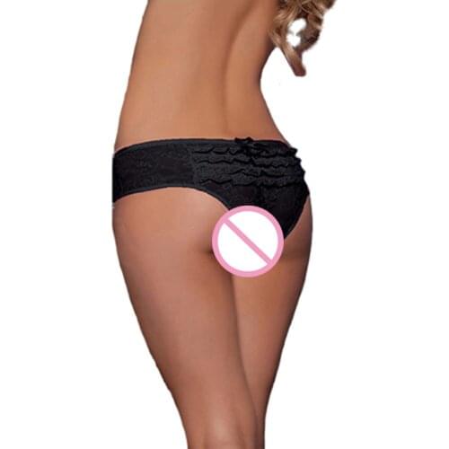 Sexy Women Underwear Transparent Panties See Through Lace Lingerie Panties