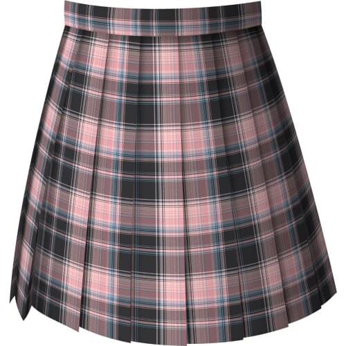 School Girl Cosplay Plaid JK Skirt School Uniform Swing A Line Skirt