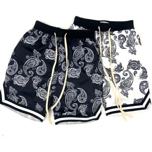 2021 Summer European And American New Cashew Flower Shorts Men And Women Loose Straight Casual Sports Quick-Drying Beach Pants