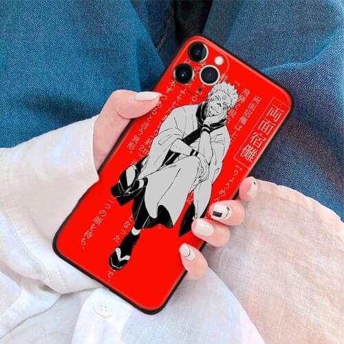 Jujutsu kaisen Ryomen Sukuna anime manga silicone Phone Case FOR iPhone Se 6 6s 7 8 Plus X Xr Xs 11 12 Mini Pro Max Glass Cover