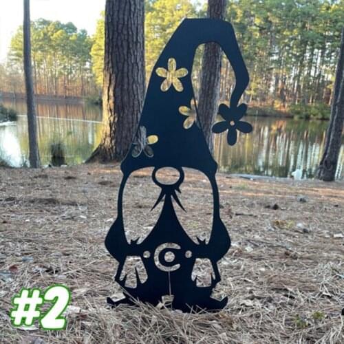 Steel Branch Gnomes Decoration Cute Standing Silhouette for Home Garden Yard Outdoor Decor CLH@8