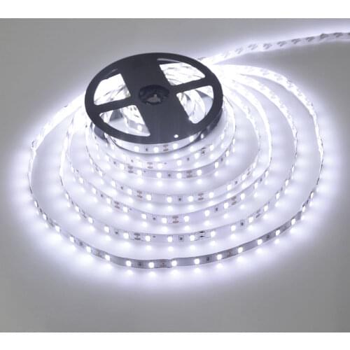 1Roll / 5M Waterproof 2835 (3528) SMD LED Strip light String DC12V RGB 60LEDs/M LED lamp Tape For Stair Holiday Outdoor lighting