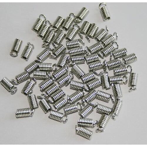 [wamami] 2.5mm Silver Plated Coil End Extension Spring Connector BJD Jewelry Diy