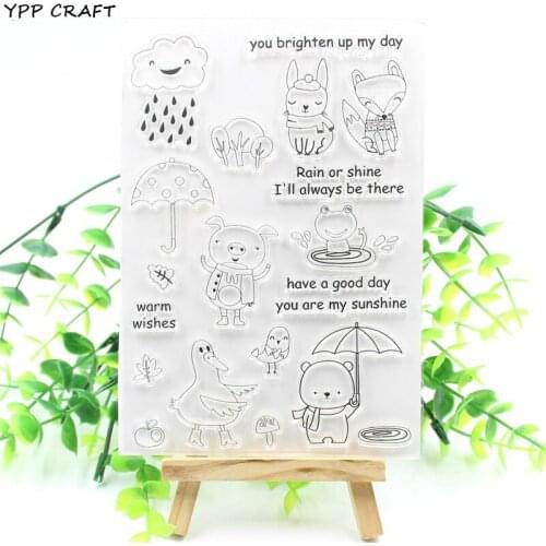 YPP CRAFT Lovely Bear Transparent Clear Silicone Stamps for DIY Scrapbooking/Card Making/Kids Christmas Decoration Supplies 165