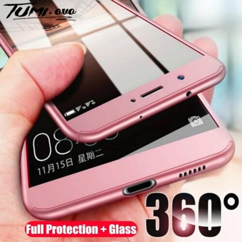 360 Full Body Protective Phone Case For Samsung Galaxy A3 A5 A7 J3 J5 J7 2017 J4 J6 J8 A6 A8 PIus A7 A9 2018 With Glass PC Cover