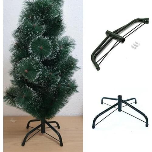 Christmas Tree Iron Tripod Stand Christmas Tree Bracket Green Metal Holder Base Cast Iron Stand Christmas Party Decoration