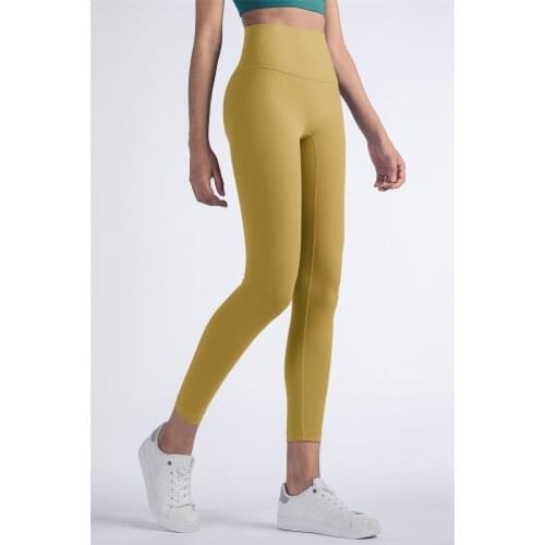 2021 Seamless Leggings Women Yoga Pants Stretch Workout Fitness Running Gym Sportswear tight-fitting peach hips high waist nude