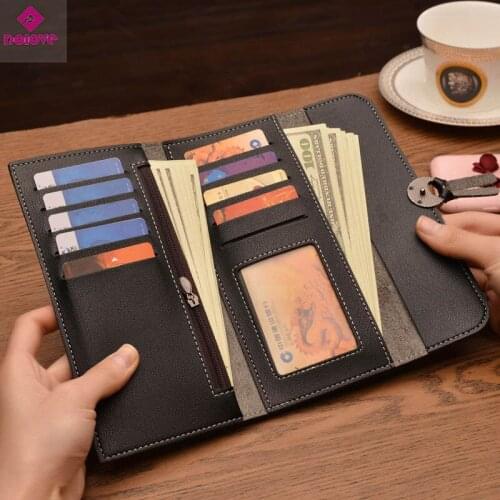 DOLOVE Fashion Women Wallet Carteira New Design Casual Solid Color Fashion Artificial Leather Leisure Clutch Handbag Long Purse
