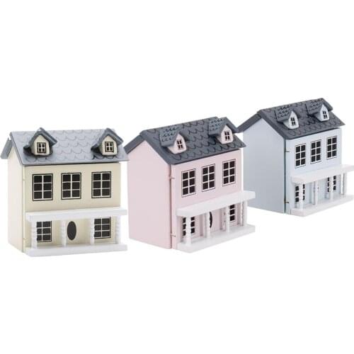 1/12 Dollhouse Miniature Ornaments Wooden Villa Landscape DIY Ornaments