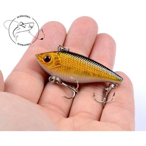 1Pcs 5cm/6g Sinking VIB Vibration Fishing Lure Wobblers Crankbaits Artificial Hard Rattle Baits With 8# Hooks Tackle