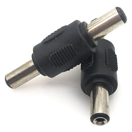 1Pcs Straight New DC5.5*2.5mm male to DC5.5*2.5mm male Laptop Power Adapter Connector Notebook Charger Jack