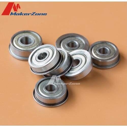 10PCS Flange Ball Bearings F623zz F624zz F625zz F604zz F606zz F688zz for 3D Printers Parts Deep Groove Pulley Wheel