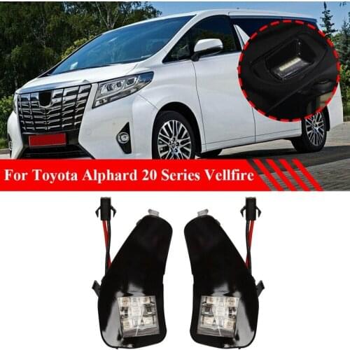 2PCS LED Rearview Puddle Light Under Side Mirror Welcome Lamp for Toyota Alphard 20 Series Vellfire II