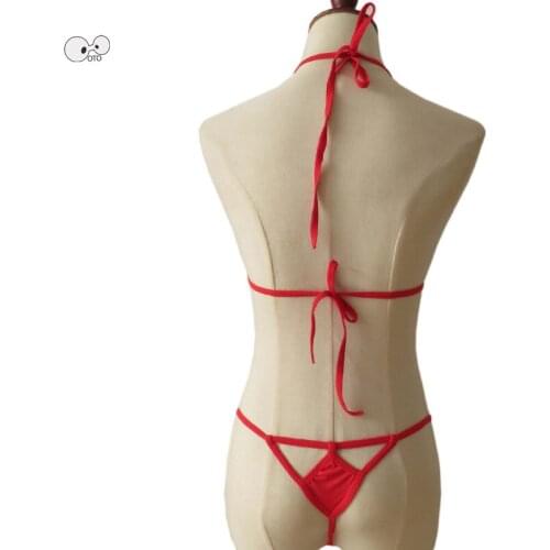 2019 Women Extreme Sexy G-String Micro Bikini Solid Brazilian Mini Bikinis Bandage Sunbath Beachwear Swimsuit Thong Bathing Suit