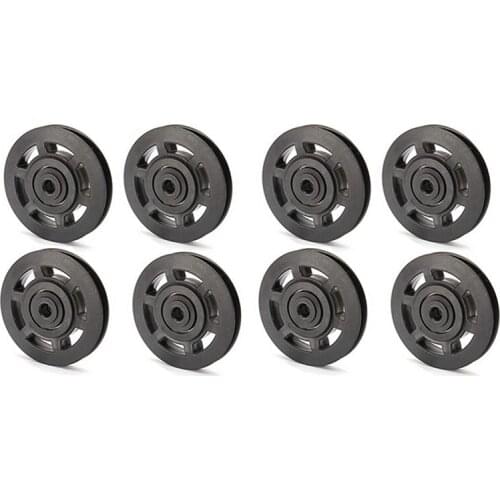 8Pcs 95mm Black Bearing Pulley Wheel Cable Gym Equipment Part Wearproof