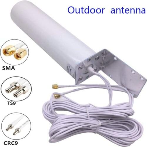 3G 4G gun barrel antenna outdoor antenna dual interface SMA / TS9 / crc9 router network card external antennaCable length10m