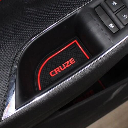 Carstyling Fit For Chevrolet Cruze Sedan Hatchback 2009-2014 Car Cup mat door anti-slip mat sticker Accessories