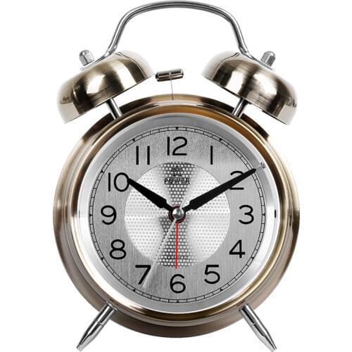 Vintage Retro Metal Silent Alarm Clock Modern Nordic Table Clock Watch Bedroom Desktop Mechanical Bell Clocks Kitchen Gift Ideas