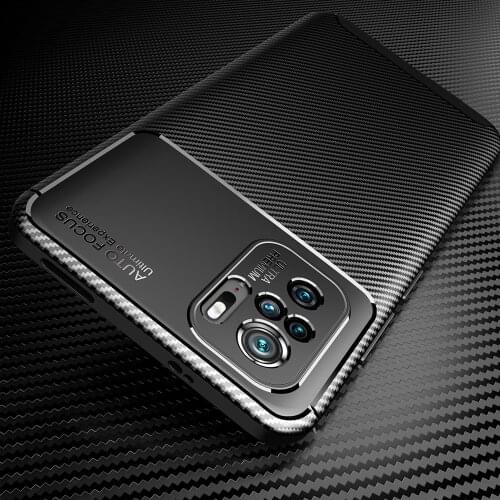 Note 10 Carbon Fiber Case For Xiaomi Redmi Note 10 Pro Max Case Luxury Soft TPU Slim Silicone Cover for Redmi Note 10 4G Fundas