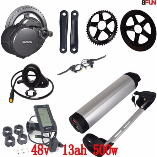 48V 500w Bafang BBS02 motor mid drive electric motor kit with 48V 500W Water kettle battery 48V 13AH electric bike battery