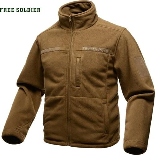 FREE SOLDIER Outdoor Sports Camping Hiking Jackets Mens Clothing Tactical Fleece Jacket Wear-resistant for Climbing