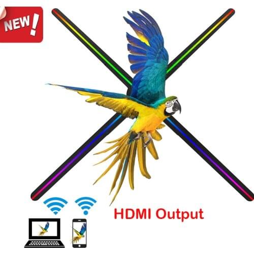 Latest HDMI 3d hologram led fan advertising display holographic player light for event advertising