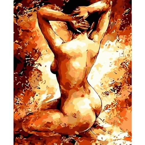 Painting By Numbers DIY Dropshipping 40x50 50x65cm Sexy temptation woman Figure Handmade Gift For Adult Unique Gift Home Decor