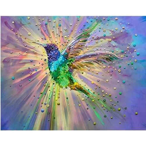 GATYZTORY Framed Bird Paint By Numbers For Adults Animal Picture On Canvas Home Decor Coloring By Numbers