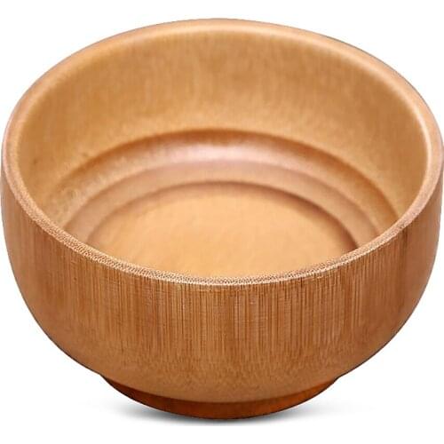 Bamboo Bowl Round Ecologic Natural Handcrafted Wooden Dip Bowl Healthy Tableware Gift