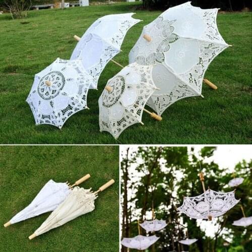 Lace Umbrella Wedding Umbrella Cotton Embroidery Bride Umbrella Sun Umbrella Wedding Dress Photography Decoration Umbrella