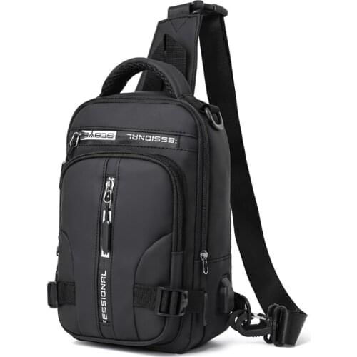 Multifunctional Chest Bag For Men 2021 Leisure Waterproof Nylon Shoulder Bag Short Trip Messenger Bag Multi-pocket Coin Purse