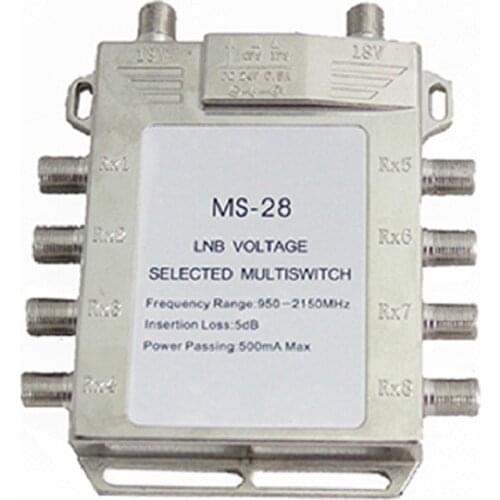 Hot selling best quality multiswitch 2in 8 out Convert satellite signal to TV In order to accept more TV program