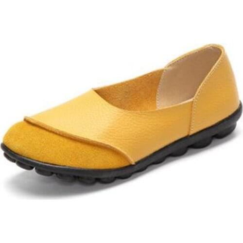 Flats Women Genuine Leather Mixed colors Shoes Moccasins Mother Loafers Casual Female Driving Ballet Footwear Breathable